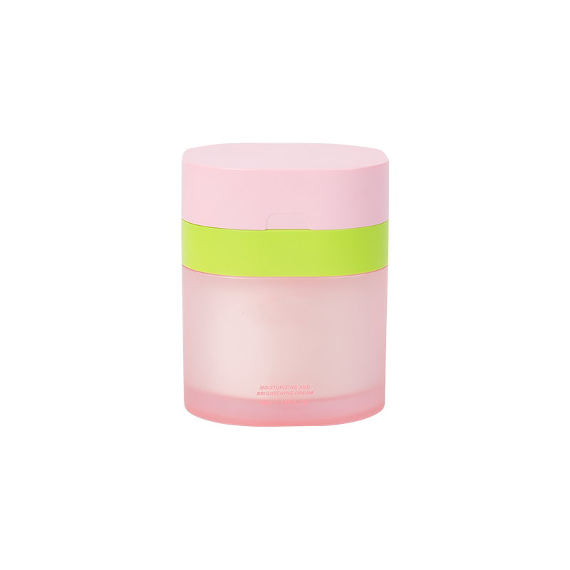 Getönte gefrostete Glasschale luftless Pumpenlotion Jar
