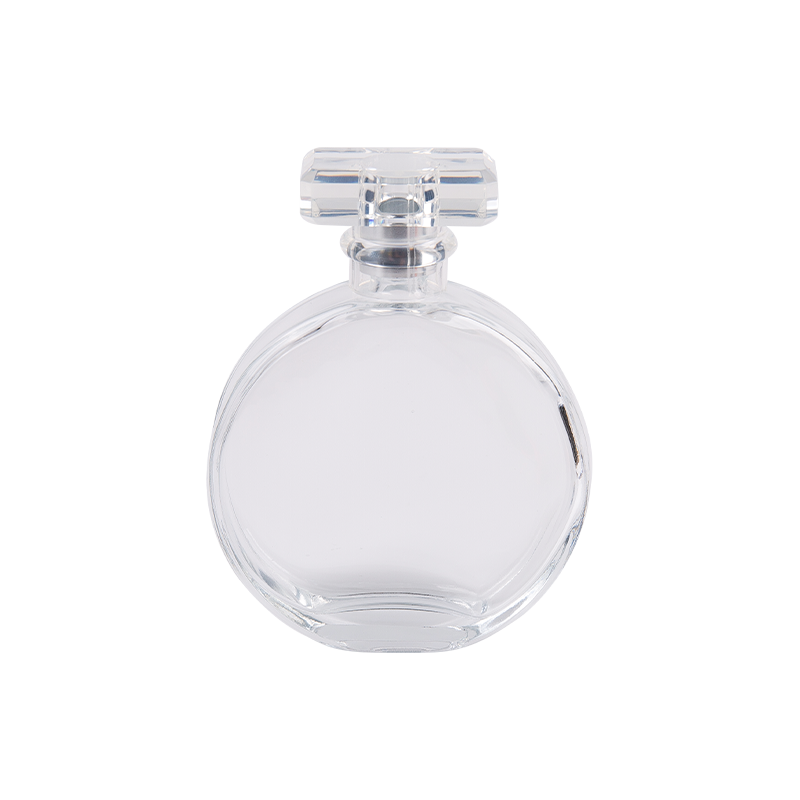Ovale transparente Parfümflasche