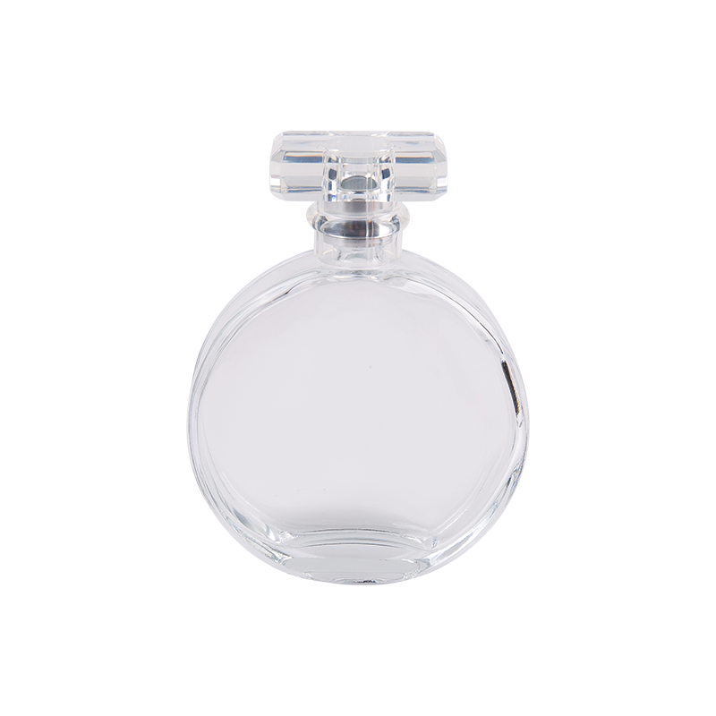 Flache runde Formglasduftsprühflasche