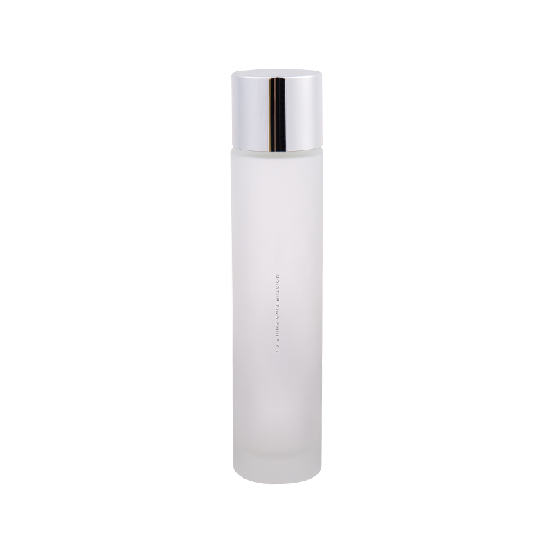 120 ml Einfache silber weiße Glaslotionflasche