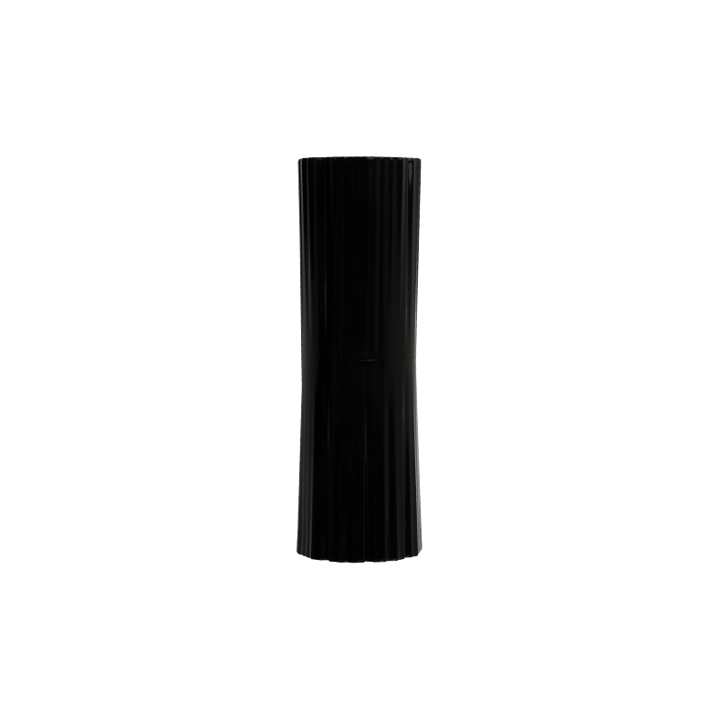 Elegant gerippte schwarze Lippenstiftrohr