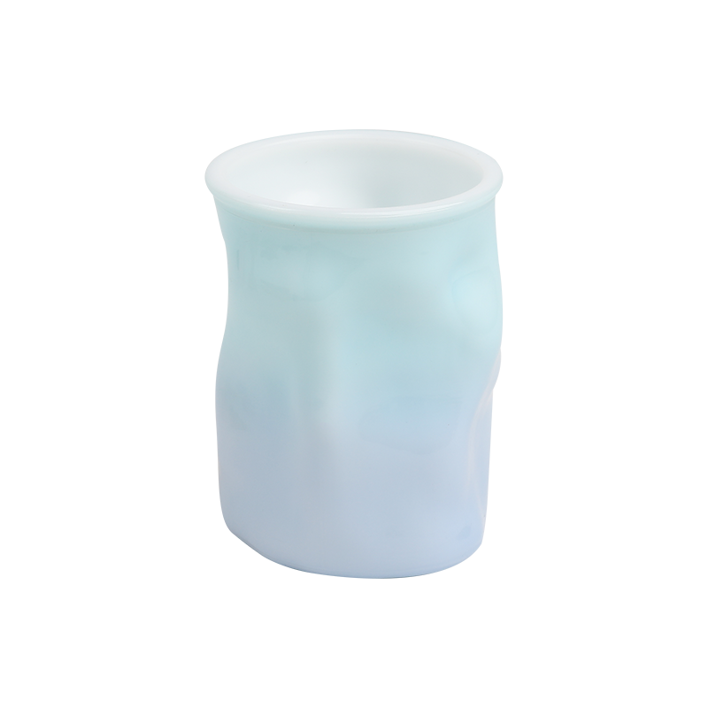 Azurblau unregelmäßiger Formduftglas